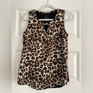 New York & Company Leopard Print Blouse